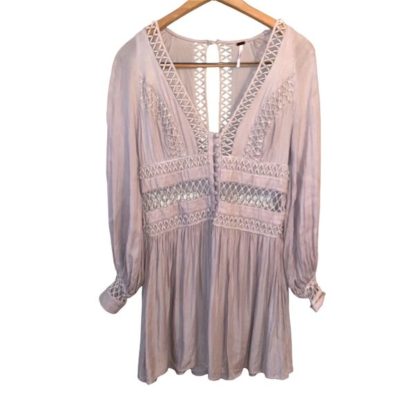 Free People Crochet Festival Bohemian Mini Dress - Women's 2 - Picture 2 of 16